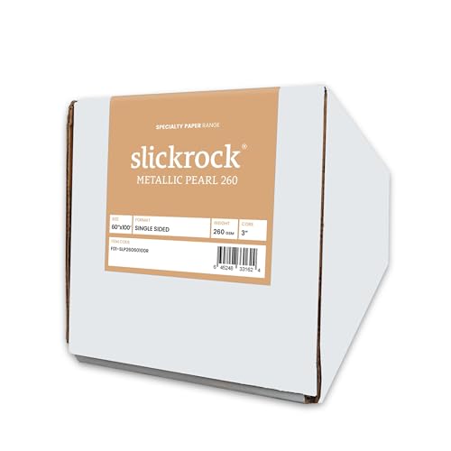 Moab Slickrock Metallic Pearl Resin Coated Inkjet Media, 260gsm, 12mil, 60-in x 100-ft Roll (1)