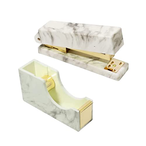 fhda Desk Staplers Golden Marble Desk Staplers Office Supplies Stapler Stationery Portable Home Labor-Saving Desktop Stapler Portable Desktop Staplers Home Office Supplies