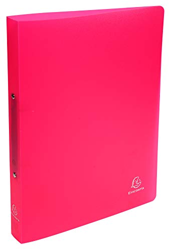 Exacompta Chromaline PP Semi Rigid Ring Binders, A4, 2 Rings, 30 mm Spine - Assorted Colours, Pack 20