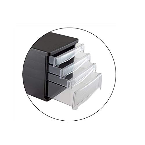 Document Organizer - Half Transparent Vertical File Cabinet 4 Drawer Function Flat