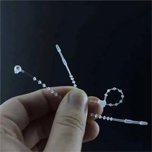 Hang Tag String 1000pcs Garment Price Tag Ties Plastic Security Loop Pin Knotted Rope Ball Chain String Line Bag Fastener(Black,7 inches)