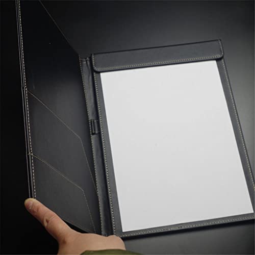 HBJWOV Clipboard Office Supplies Leather Writing Pad Suitable for Business File Hotel Room Signing Clip(Style 1)