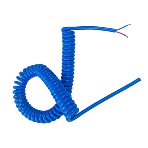 Coiled Retractable Power Cord 2 Core 15AWG 1.5mm² Multiple Sizes