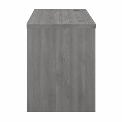 Pemberly Row 60W Credenza Desk, Modern Gray Finish, Engineered Wood, 60 x 23.54 x 30 in, Durable Laminate Surface, Contemporary Office Desk with Finished Back for Home Office or Workspace Use
