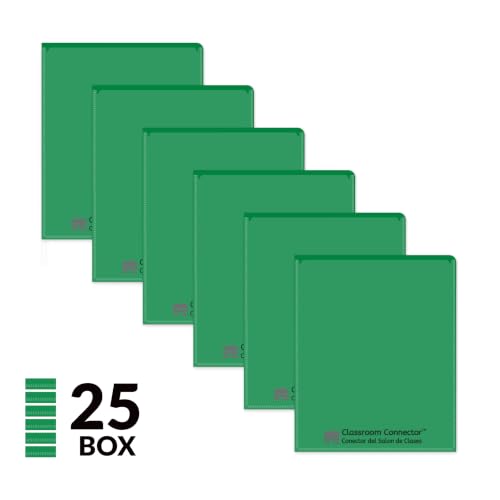 C-Line Classroom Connector School-to-Home Folders, Green, 25/Box (32003)