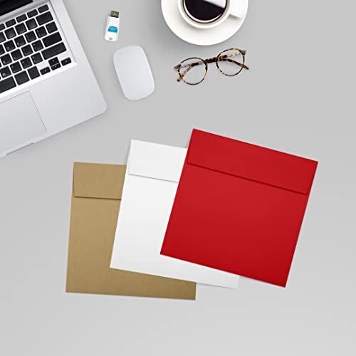 LUXPaper Square Invitation Envelopes | Peel & Press | 5" x 5" | Ruby Red | 80lb. Text | 500 Qty