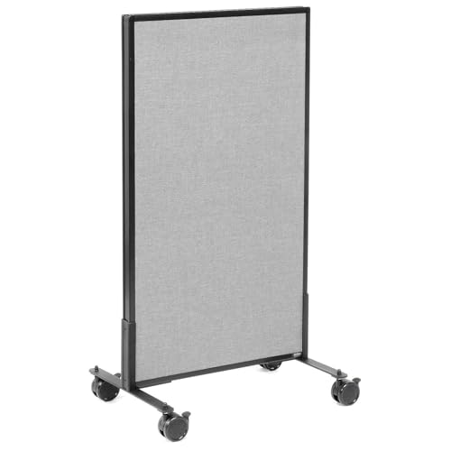 Global Industrial 24-1/4"W x 45" H Mobile Office Partition Panel, Gray