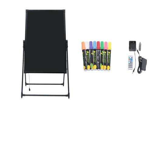 31.5x23.62In Menu Board with Adjustable Height, LED Message Board of 7 Colors, Self-Standing LED Signs with 4 Modes, Aluminum Frame and High Brightness for Stores, Bars, Restaurants