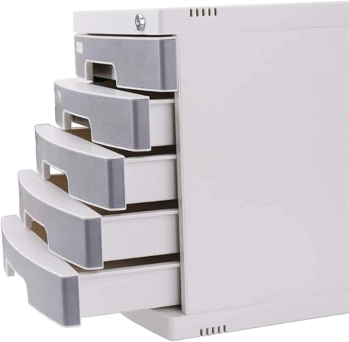 noxozoqm Secure Flat File Cabinet with Lock | A4 Paper Storage Box for Office Desktop