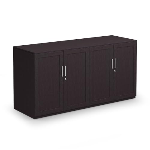 NBF Storage Credenza Office Cabinet for Workspace Organization, Espresso