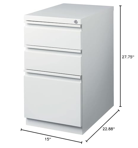 Staples 3-Drawer Vertical File Cabinet, Letter Size, Lockable, Gray