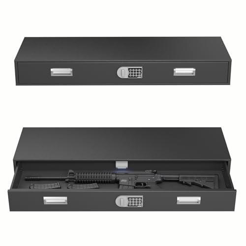 Pochar Under Bed Gun Safe Drawer for AR Rifle, Gun Cabinet for Shotguns
