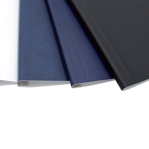 Peleman (Unibind) Thermal Binding Soft Covers – 40-Pack Flexible Binding Covers for Reports, Documents & Notebooks – No Spiral or Comb Required – Fast Finish (White, Spine Capacity: 40 Sheets Max)