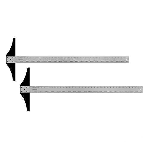 Ludwig Precision Heavy-Duty Aluminum T-Square for Art Framing & Drafting, Silver, 36-inch (2 Pack)