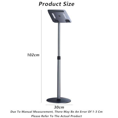 Xghwnpd Multimedia Stand Universal Laptop Raised Stand for Sitting Mode,Aluminum Floor Stand,Movable Laptop Computer Stand