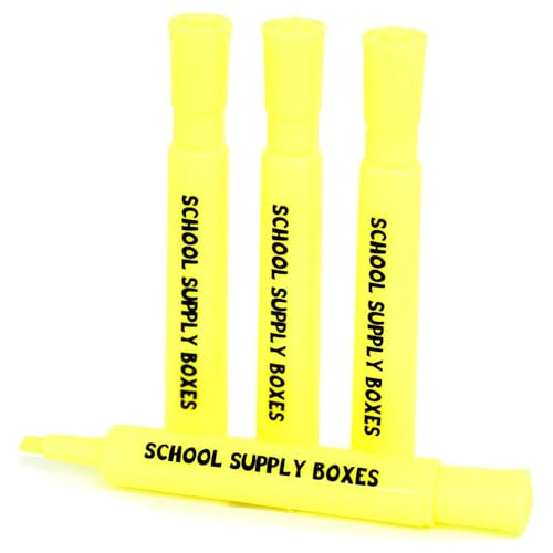 School Supply Boxes | Yellow Highlighters | 500 Pack | Bold Chisel Tip, Low-Odor Highlighters