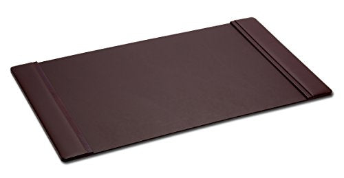 DACASSO Leather Desk Pad with Side Rails - Luxury Leather Desk Blotter for Writing - Executive Desk Surface Protector - (Chocolate Brown, 25.5 x 17.25”)