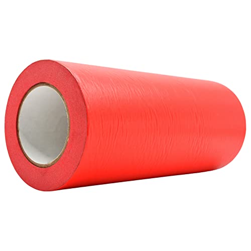 WOD Colored Masking Tape, Red, 12 inch x 60 yds. Colorful Teacher Painters Tape for Fun DIY Art & Crafts, Lab Labeling, Writable & Classroom Decorations