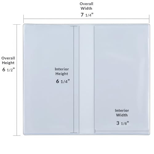 STORE SMART - Clear Plastic Cover for a Pocket Planner - 200 Pack - RSP1855-200