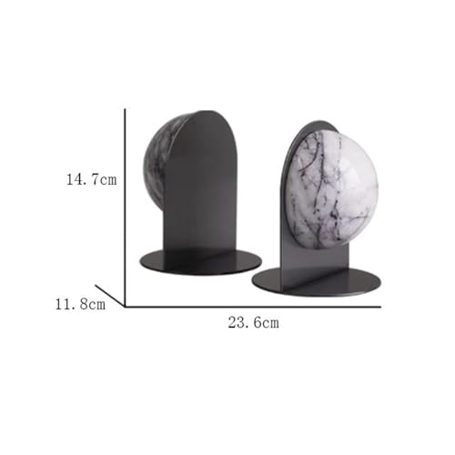 Book Organizer Marbled Bookends Desk Top Decorations for Home Library Office