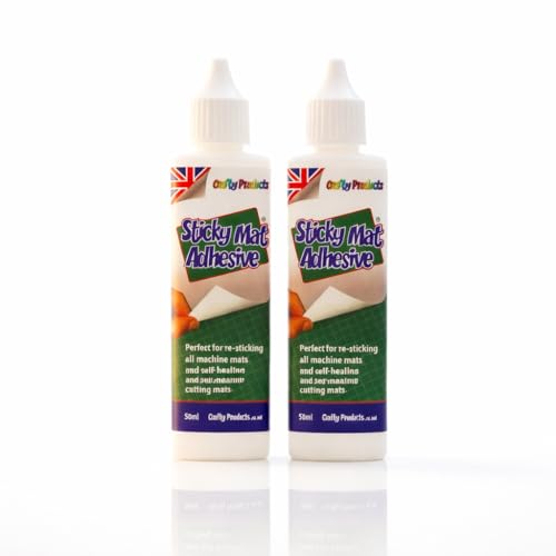 2 x Sticky Mat Adhesive Tacky Glue for Cutting Mats and Crafting Gyro-Cut® Compatible with CRICUT - Pack of 2 Bottles