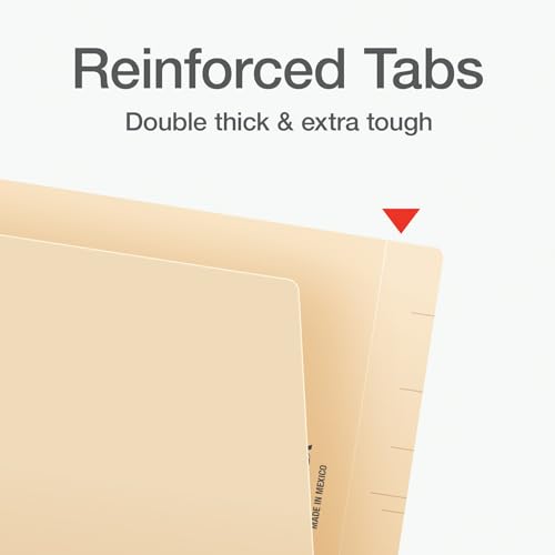 Pendaflex End Tab Fastener File Folder, Manila Folders with Two 2" Bonded Prong Fasteners, Reinforced Straight Cut Tabs, 50 Per Box (44710)