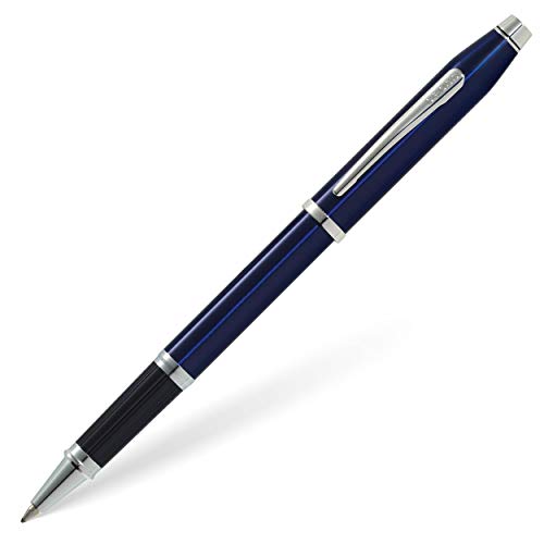 Cross Century II Refillable Gel Ink Rollerball Pen, Medium Rollerball, Includes Luxury Gift Box - Translucent Blue Lacquer