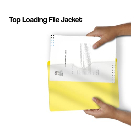 Assorted Plastic Folders with Pockets and Clear Cover, Doctor Stuff, Letter Size, Top Loading Vinyl File Folders, Job Jacket, Documents Holder, Pack of 100