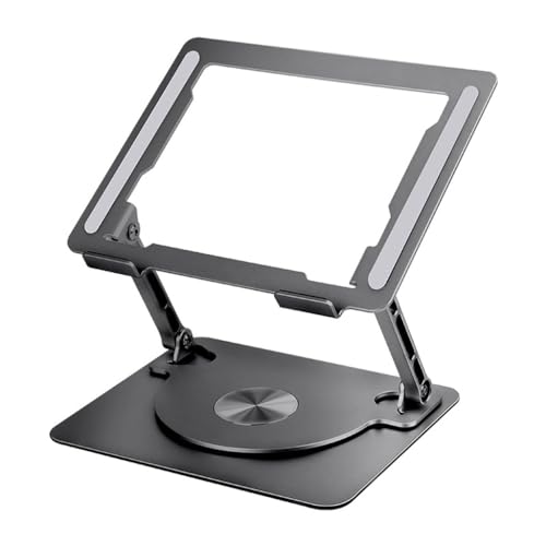 DDYYDS Laptop Stand with 360 Degree Rotation Computer with Folding and Lifting Aluminum Alloy Hollow Heat Dissipation Base