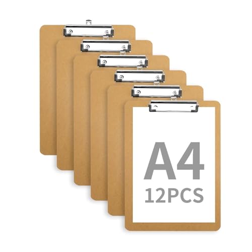 12 Pack A4 Clipboard Folder Hardboard Wooden Sketching File folders