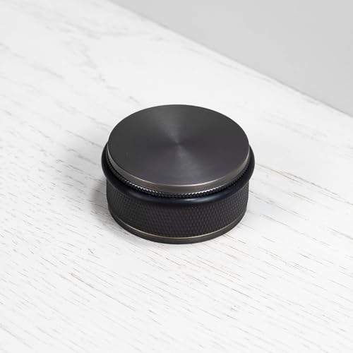 Buster and Punch Door Stops, Wall Mount, Floor Mount, Freestanding, Cross Knurl, Linear, Knurl, Multiple Colors, Black, Brass, Steel, Smoked Bronze (Steel, Floor Mount)