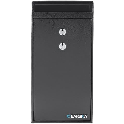 Dual Key Lock 0.27 Depository Drop Safe, Cash Drop Slot - Needs Two Keys To Open, Two-Person Integrity Double Lock Safe Deposit Box - Money Drop with Lock and Slot - Cash Deposit Box - Office Business