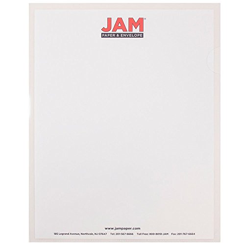 JAM PAPER Plastic Sleeves - Letter Size - 9 x 11 1/2 - Clear Project Pockets - 120 Bulk Page Protectors/Pack