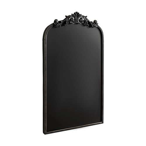 Kate and Laurel Arendahl Decorative Vintage Arch Chalkboard; 19 x 31; Black; Framed Arched Ornate Magnetic Chalkboard for Unique Display; Decoration; and Organization
