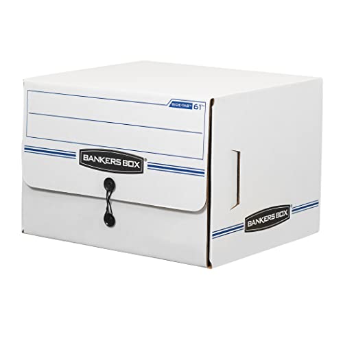 Bankers Box 12-Pack Side-Tab Drop-Front Basic-Duty File Box, Letter