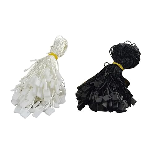 Clothing Tag Rope 2000Pcs Nylon Snap Lock Pin Loop Fastener Hook Ties Easy and Fast to Attach Hang Tag Strings Hangtag Seal Tags