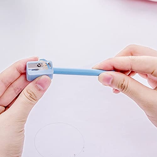 FENOKD Circular Gauge Set Geometry Kit 8 Piece Math Tool Kit with Compasses Protractor Pencil Eraser Sharpener Triangle 6In Ruler Storage Box Circle Gauge Set (Blue)，Blue