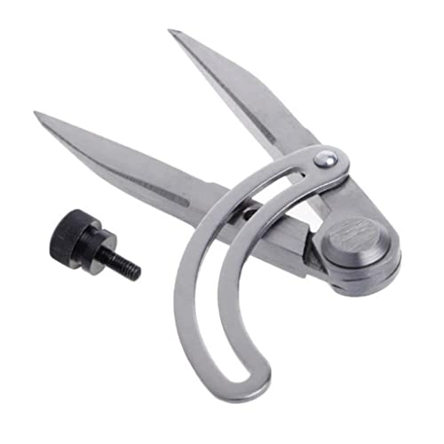 KLJUHGTR Spacing Compass Adjustable Leather Craft Rotating Tool Scriber DIY Edge Creaser Stitch Wing Divider Cross Line Compasses