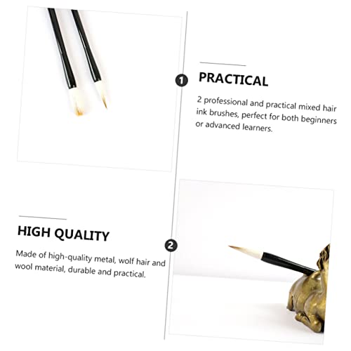 Chinese Calligraphy Brush Kanji Drawing Brush Beginner Students，3pcs Writing Brush Ink Pen Set Japanese Stationery Hair Brush Sets Hu Brush Nylon Hair Paint Brushes Japanese Drawing Brush Calligraphy