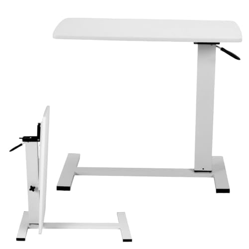 Bed Rolling Laptop Table with Wheels Pneumatic Lap Desks
