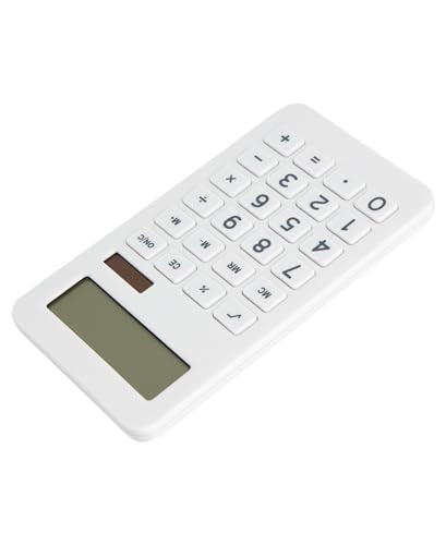 JAM PAPER Desktop Calculator - 10 Digit LCD Display - 3 3/4 x 6 3/4 Inches - White - Bulk 10/Pack