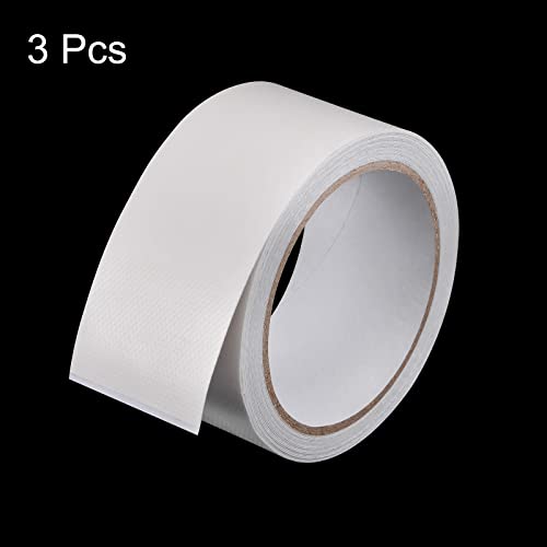 VGGBNG Waterproof Repair Tape for Awning, Multi-Purpose Tarpaulin 3pcs 2" x14.6ft Universal Awning Cloth for Crafts Home Improvement Outdoor, White