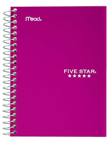 6 Pack Of Mead Five Star Personal Spiral Notebook, 7" x 4 3/8", 100 Sheets, College Rule, Assorted colors (MEA45484)