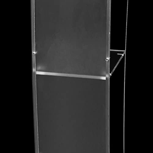 YIYIBYUS Mobile Detachable Acrylic Transparent Curved Podium for Speeches, Opening Ceremonies, Celebrations and Other Occasions,Countertop Size 60x40cm,Easy Assembly Required (Arc)