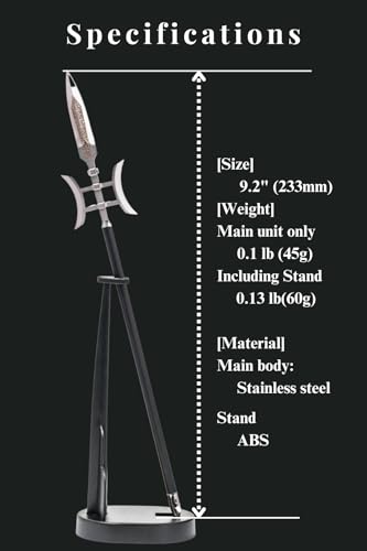 Wablade Three Kingdoms Desk Letter Opener with Stand, 9.2", Made in Japan