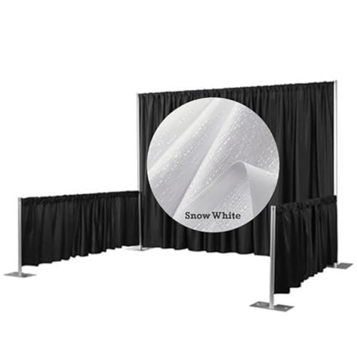 Pipe and Drape Trade Show Display Booth Package (1) 10 ft. x 10 ft. - White Banjo CanvasETC - Uprights, Bases, Drape Supports, Drapes