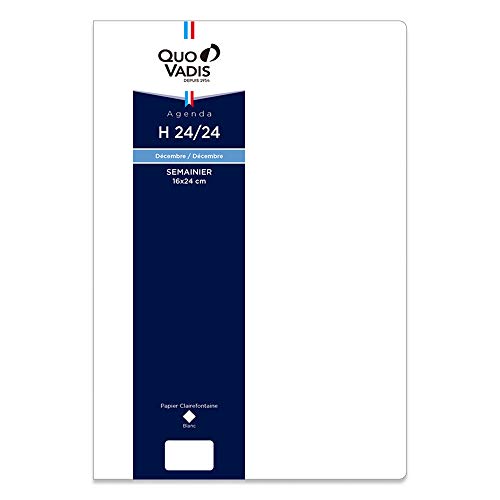 Quobadis qv027rech-pe Diary Notebook Diary "H24/24 Refill" (Weekly Vertical, Begins December 2024, B5 Transformation, 6.3 x 9.4 inches (16 x 24 cm), French Version)