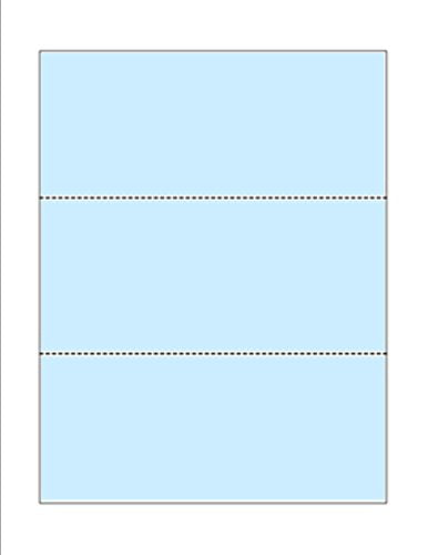 Print-Ready Business Forms (8-1/2" x 11") with Double Micro-Perfs for Separations, on Blue 24lb Bond Paper - 500 Sheets (Forms)