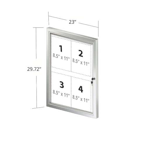 Small Enclosed Magnetic Message Board w/Lock & Key