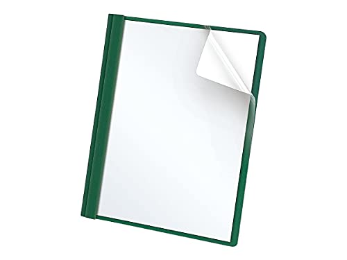 Oxford 55856 Clear Front Report Covers,LTR, 1/2-Inch Cap., 25/BX, Dk Green